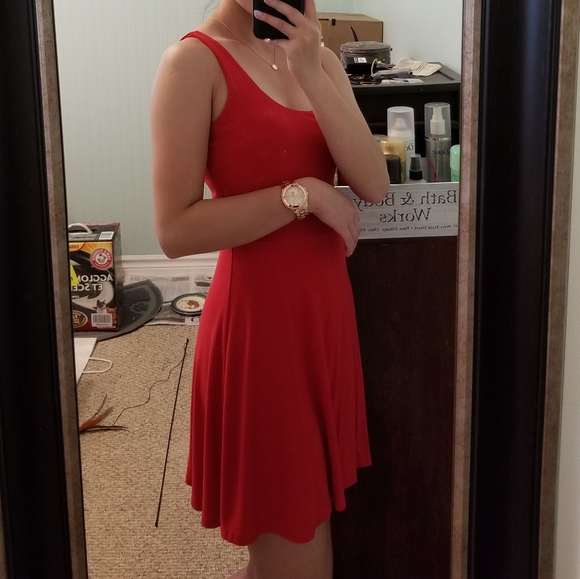 OLD NAVY Petite Red Skater Dress - Picture 1 of 5
